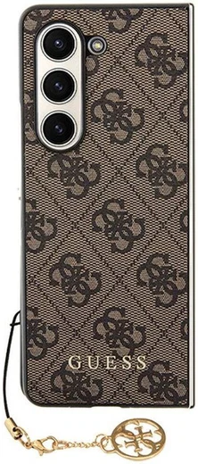Guess Samsung Galaxy Z Fold 5 Hoesje Charm Back Cover Bruin afbeelding 3