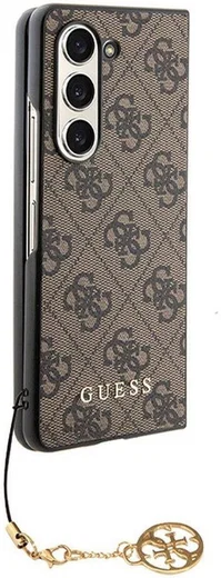 Guess Samsung Galaxy Z Fold 5 Hoesje Charm Back Cover Bruin afbeelding 6