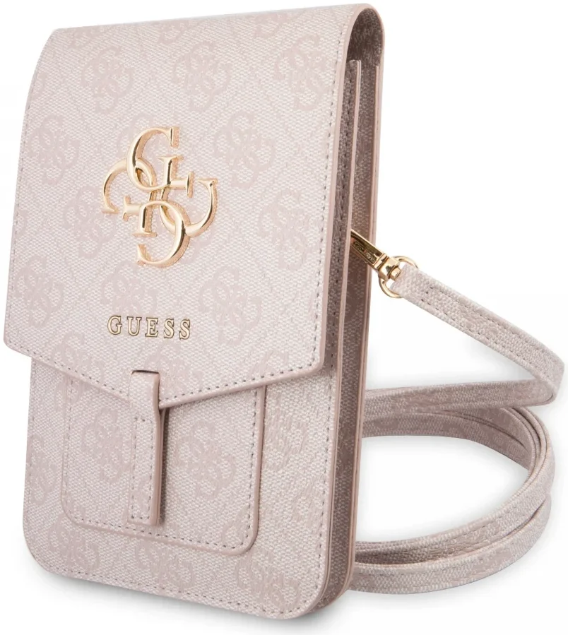 Guess Crossbody Telefoontasje - Schoudertasje Smartphone 4G Logo Roze afbeelding 1