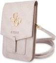 Guess Crossbody Telefoontasje - Schoudertasje Smartphone 4G Logo Roze