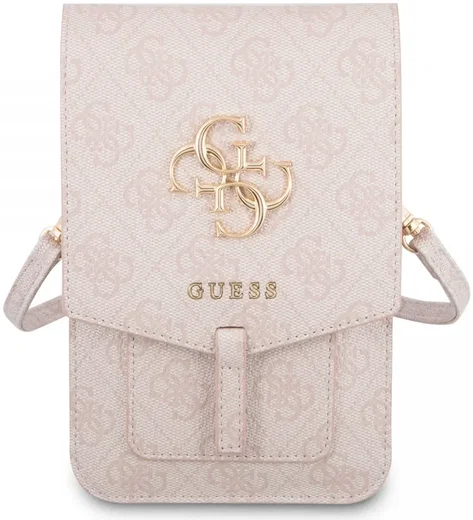 Guess Crossbody Telefoontasje - Schoudertasje Smartphone 4G Logo Roze afbeelding 2