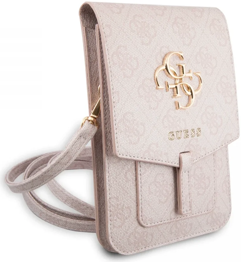 Guess Crossbody Telefoontasje - Schoudertasje Smartphone 4G Logo Roze afbeelding 3