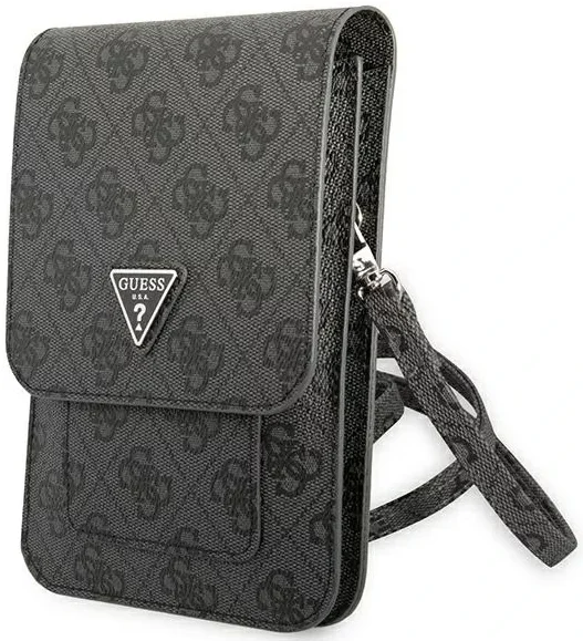 Guess Crossbody Telefoontas Triangle 4G Logo Schoudertasje Zwart afbeelding 1