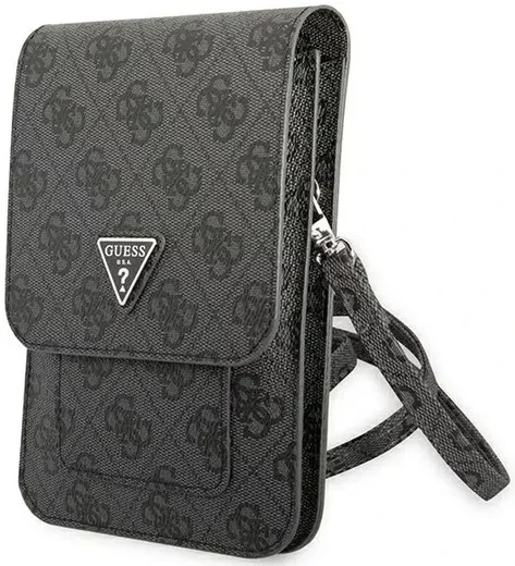 Guess Crossbody Telefoontas Triangle 4G Logo Schoudertasje Zwart afbeelding 1