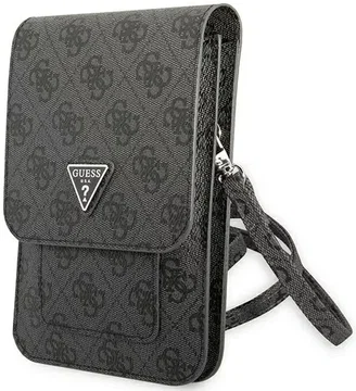 Guess Crossbody Telefoontas Triangle 4G Logo Schoudertasje Zwart