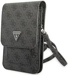 Guess Crossbody Telefoontas Triangle 4G Logo Schoudertasje Zwart afbeelding