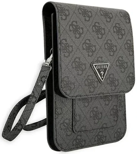 Guess Crossbody Telefoontas Triangle 4G Logo Schoudertasje Zwart afbeelding 4