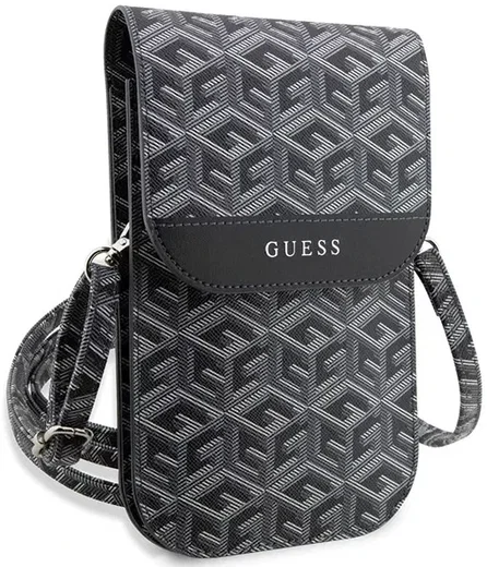 Guess Crossbody Telefoontasje Cube Logo Schoudertasje Zwart afbeelding 3