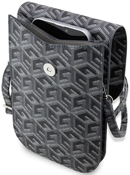 Guess Crossbody Telefoontasje Cube Logo Schoudertasje Zwart afbeelding 4