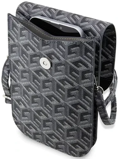 Guess Crossbody Telefoontasje Cube Logo Schoudertasje Zwart afbeelding 4