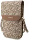 Guess Crossbody Telefoontasje Cube Logo Schoudertasje Bruin afbeelding 1
