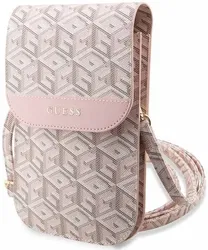 Guess Crossbody Telefoontasje Cube Logo Schoudertasje Roze afbeelding