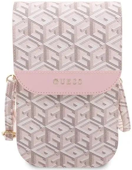 Guess Crossbody Telefoontasje Cube Logo Schoudertasje Roze afbeelding 2