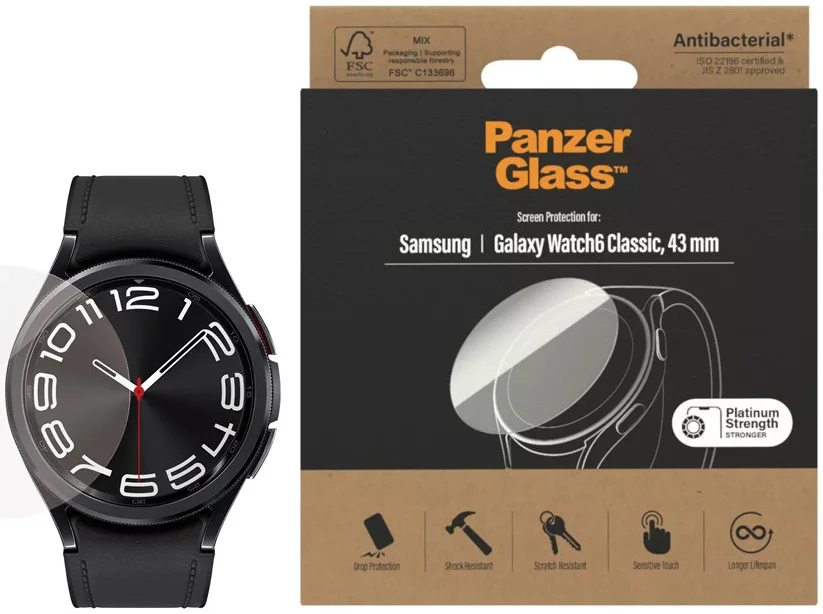 PanzerGlass Samsung Galaxy Watch 6 Classic 43MM Screen Protector Glas afbeelding 1