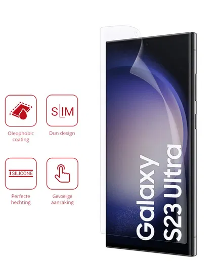 Rosso Samsung Galaxy S23 Ultra Screen Protector Ultra Clear Duo Pack afbeelding 2