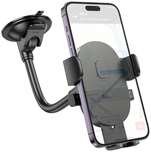 Hoco H20 360° Verstelbare Dashboard/Raam Telefoonhouder Auto Zwart afbeelding 2