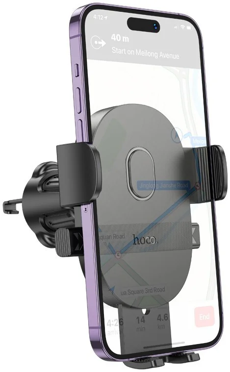 Hoco H18 360° Verstelbare Ventilatierooster Telefoonhouder Auto Zwart afbeelding 2