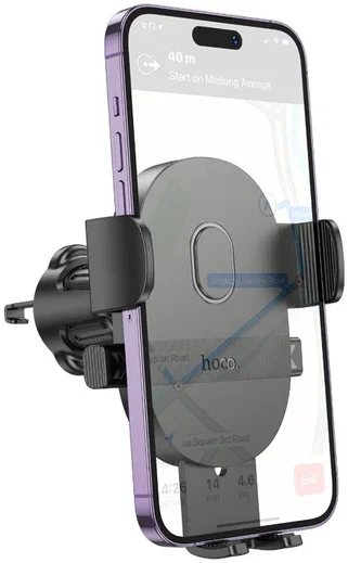 Hoco H18 360° Verstelbare Ventilatierooster Telefoonhouder Auto Zwart afbeelding 2