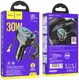 Hoco NZ11A 30W PD Autolader met Ingebouwde USB-C Kabel Zwart afbeelding 4