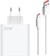 Originele Xiaomi 120W USB-A Adapter met USB-C Kabel 1 Meter 6A Wit afbeelding 1