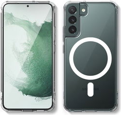 Samsung Galaxy S22 Hoesje MagSafe Dun TPU Back Cover Transparant afbeelding