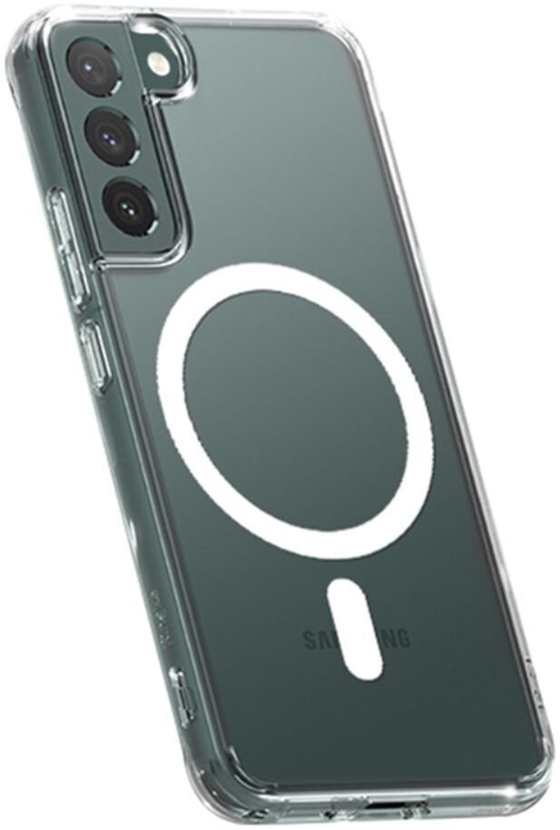 Samsung Galaxy S22 Hoesje MagSafe Dun TPU Back Cover Transparant afbeelding 2