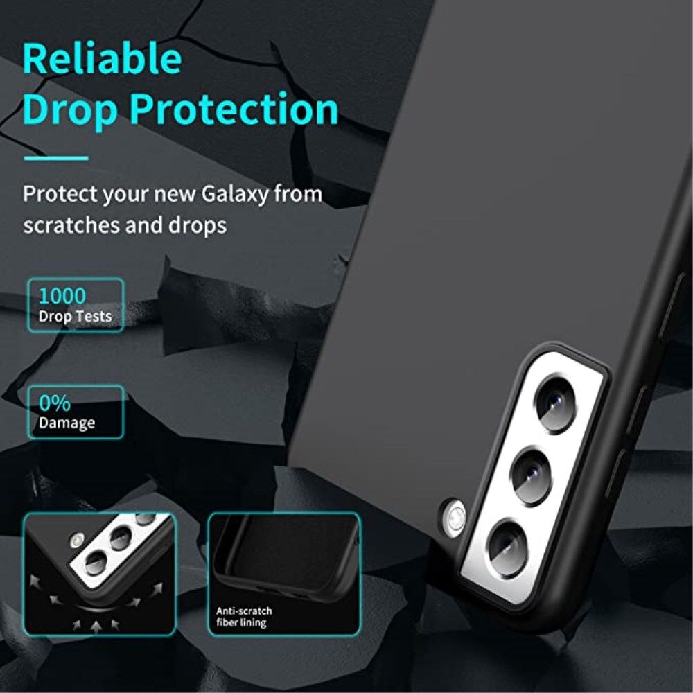 Samsung Galaxy S22 Liquid Series MagSafe TPU Hoesje Zwart afbeelding 2