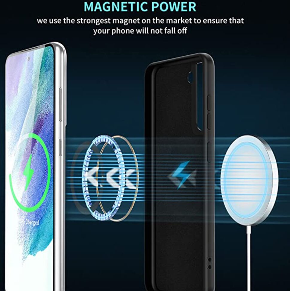 Samsung Galaxy S22 Liquid Series MagSafe TPU Hoesje Zwart afbeelding 6