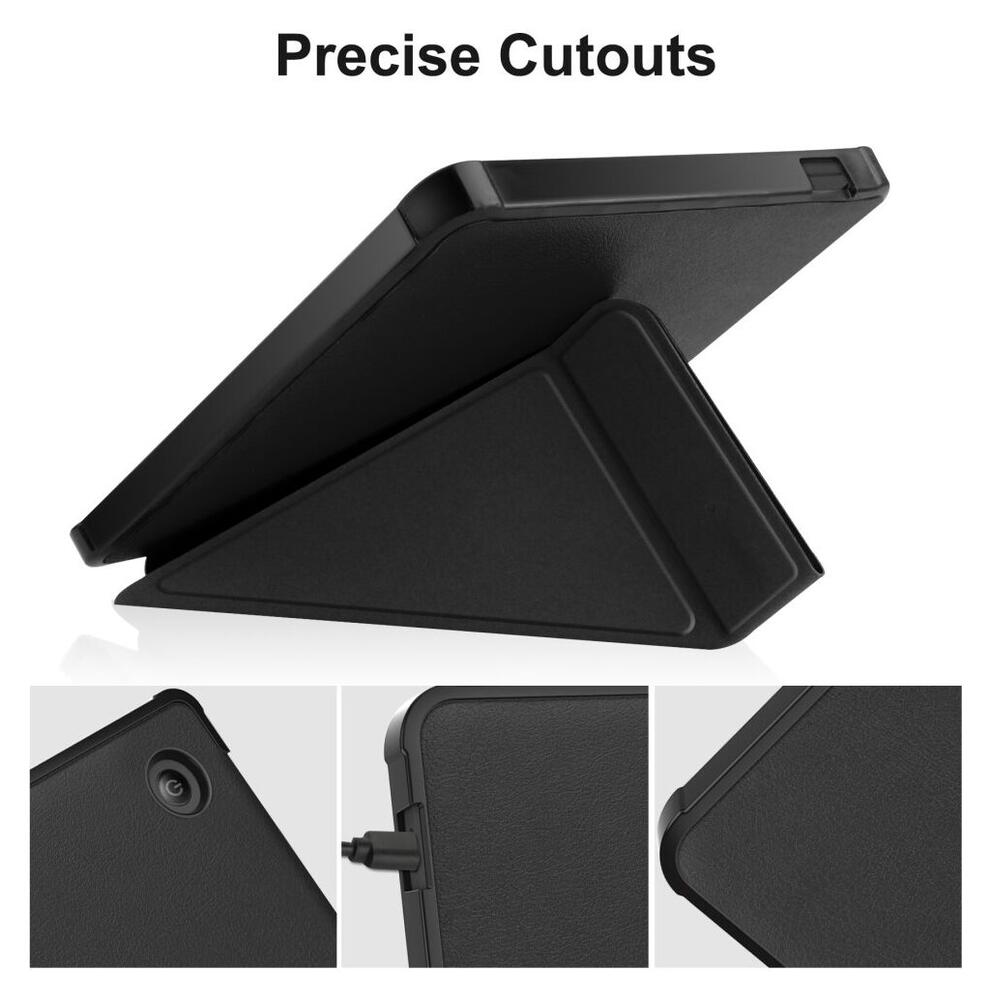 Kobo Libra Colour / Libra 2 Hoes Origami Book Case met Standaard Zwart afbeelding 4