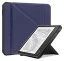 Kobo Libra Colour / Libra 2 Hoes Origami Book Case met Standaard Blauw