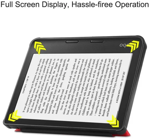 Kobo Libra Colour / Libra 2 Hoes Origami Book Case met Standaard Rood afbeelding 2