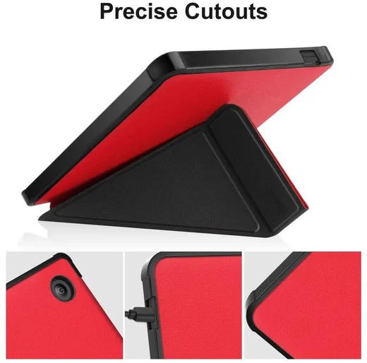 Kobo Libra Colour / Libra 2 Hoes Origami Book Case met Standaard Rood afbeelding 4