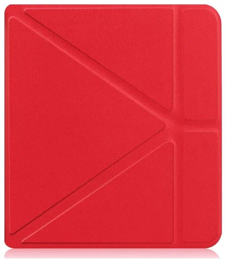 Kobo Libra Colour / Libra 2 Hoes Origami Book Case met Standaard Rood afbeelding 9