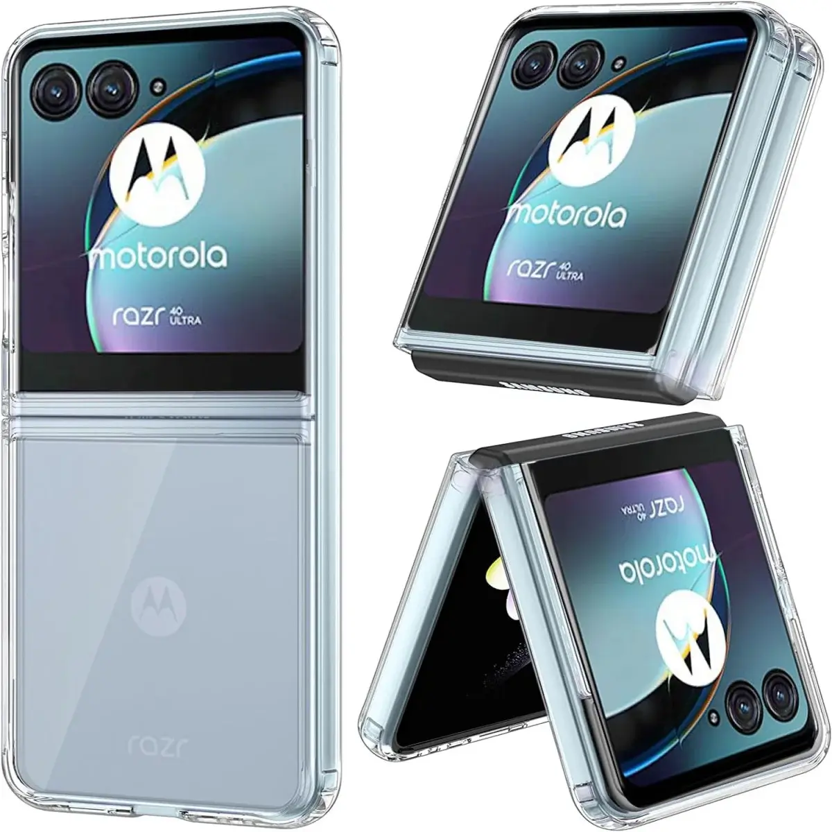 Motorola Razr 40 Ultra Hoesje Dun TPU Back Cover Transparant afbeelding 2
