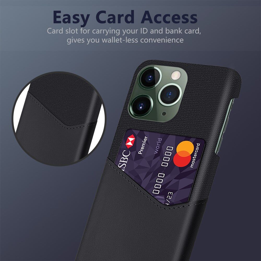 Apple iPhone 15 Pro Max Hoesje met Kaarthouder Back Cover Zwart afbeelding 2