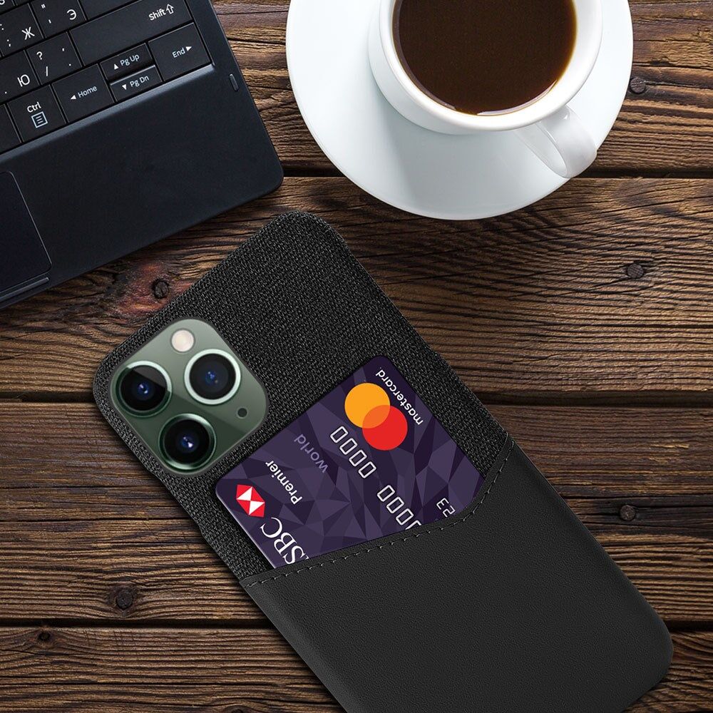 Apple iPhone 15 Pro Max Hoesje met Kaarthouder Back Cover Zwart afbeelding 4