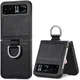 Motorola Razr 40 Hoesje met Kunstleer Coating Back Cover Zwart afbeelding 1
