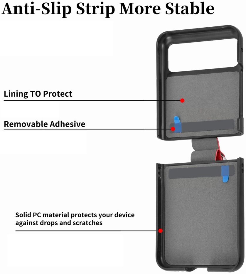 Motorola Razr 40 Hoesje met Kunstleer Coating Back Cover Zwart afbeelding 15