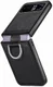 Motorola Razr 40 Hoesje met Kunstleer Coating Back Cover Zwart afbeelding 3