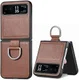 Motorola Razr 40 Hoesje met Kunstleer Coating Back Cover Bruin afbeelding 1