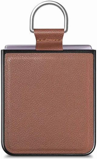 Motorola Razr 40 Hoesje met Kunstleer Coating Back Cover Bruin afbeelding 5