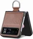Motorola Razr 40 Hoesje met Kunstleer Coating Back Cover Bruin afbeelding 6