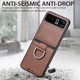 Motorola Razr 40 Hoesje met Kunstleer Coating Back Cover Bruin afbeelding 8