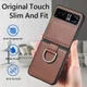 Motorola Razr 40 Hoesje met Kunstleer Coating Back Cover Bruin afbeelding 9