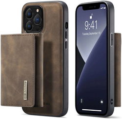 DG Ming Apple iPhone 15 Pro Hoesje met Magnetische Kaarthouder Coffee afbeelding