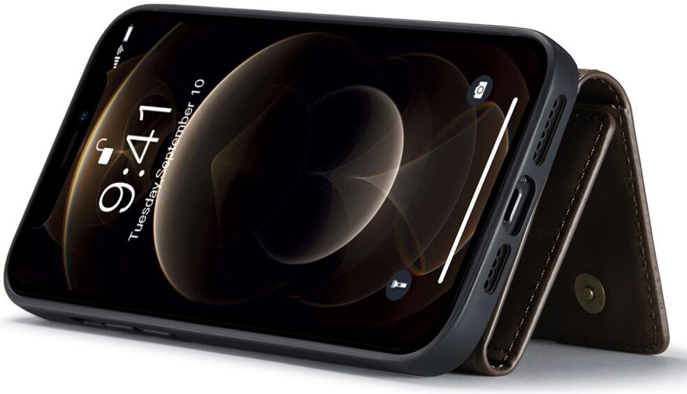 DG Ming Apple iPhone 15 Hoesje met Magnetische Kaarthouder Coffee afbeelding 5
