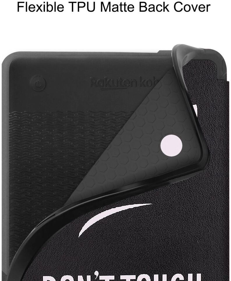 Kobo Clara 2E Hoes Book Case met Don't Touch Print afbeelding 6