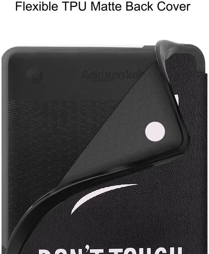 Kobo Clara 2E Hoes Book Case met Don't Touch Print afbeelding 6