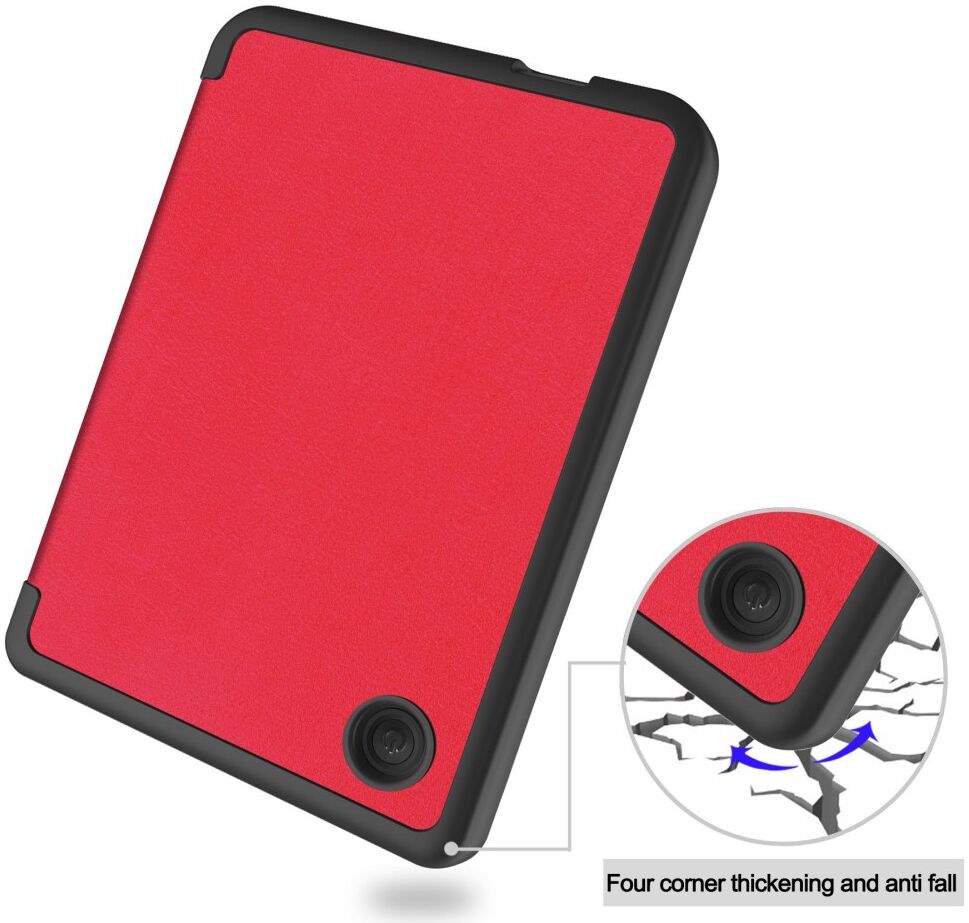 Kobo Clara 2E Hoes Book Case Beschermhoes Rood afbeelding 3