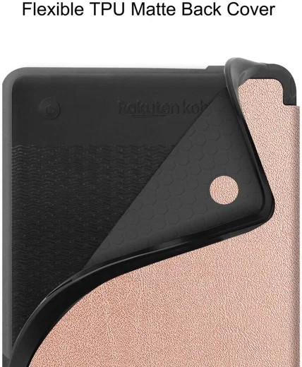 Kobo Clara 2E Hoes Book Case Beschermhoes Roze afbeelding 6